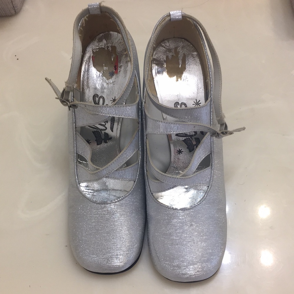 Vintage Flings Sparkly Strappy Heels